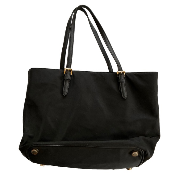 Michael Kors Black Nylon Tote Gold Accents Large - Picture 9 of 14